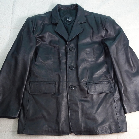 J.Ferrer Lambskin Leather Jacket Size Large EUC